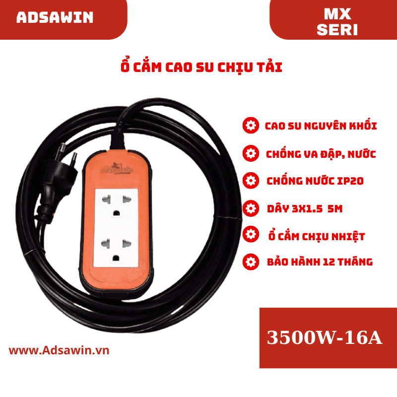 Ổ cắm công suất cao Toshino Asawin MX315 IP20 3600W