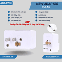Ổ cắm chuyển đổi 2000W kèm cầu chì | Công tắc tiện lợi, chống cháy | Adsawin FO6S 2