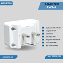 Ổ cắm chuyển đổi 3 chấu sang 2 chấu có công tắc – ADSAWIN AW1A 2