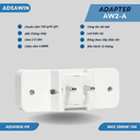 Ổ cắm chuyển đổi 3 chấu sang 2 chấu – 2 ổ – ADSAWIN AW2A 2