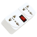 Ổ cắm chuyển đổi 3 chấu sang 2 chấu – 2 ổ – ADSAWIN AW2A 3
