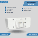 Ổ cắm chuyển đổi 3 chấu sang 2 chấu – 3 ổ – ADSAWIN AW3A 2