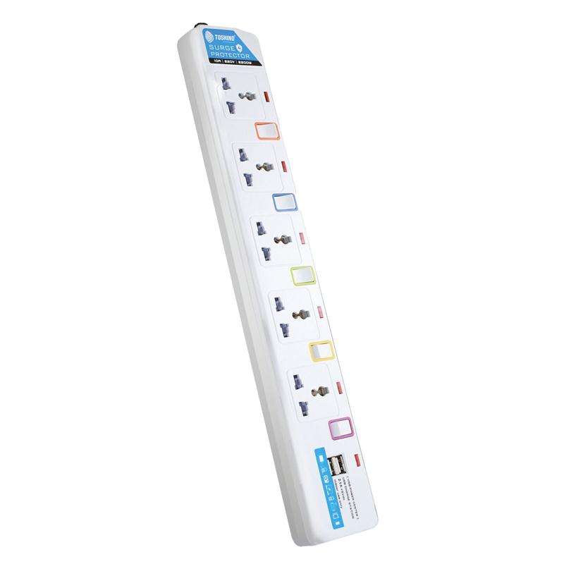 <strong>Ổ cắm chống sét USB đa năng TOSHINO E - SERIES 5 ổ cắm</strong>